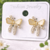 Cute Bow Crystal Stud Earrings for Girls