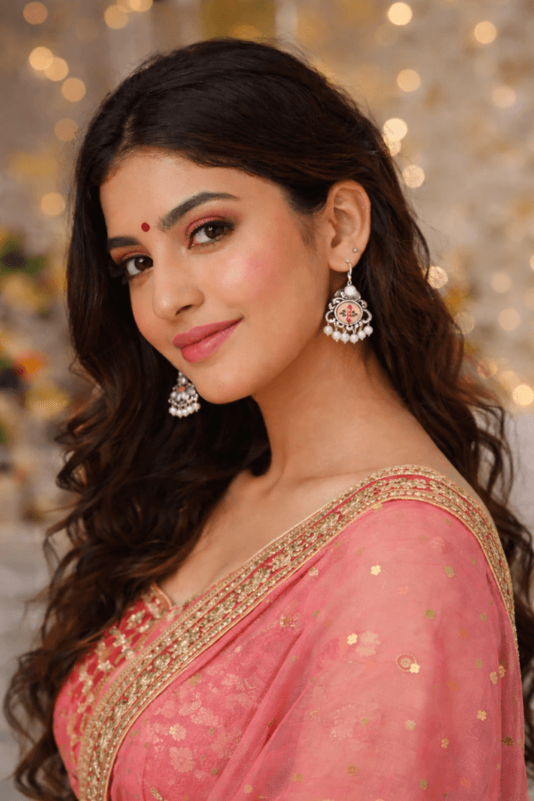 Oxidised Pearl Drop Ethnic Earrings for Women