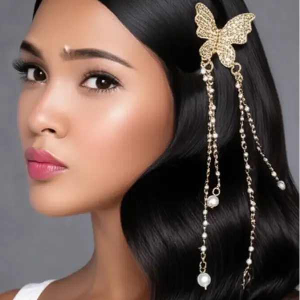 Butterfly Pearl Hair Clutcher for Women