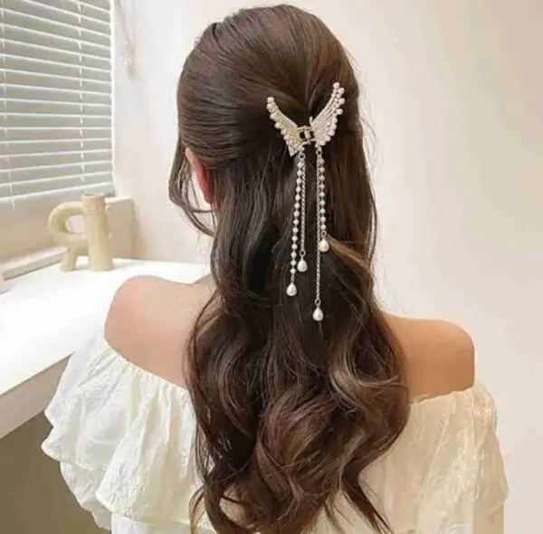 Butterfly Pearl Hair Clutcher for Women