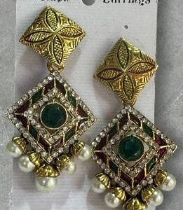 Traditional Pearl Drop Jhumka Earrings for Women