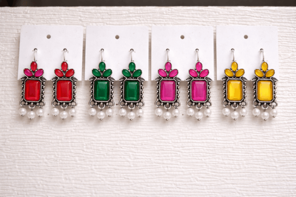 oxidised-stone-pearl-dangle-earring- all