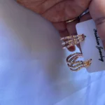 Rose Gold Layered Stud Earrings for Women Fashion Jewellery India