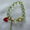 Mint green charm bracelet for girls