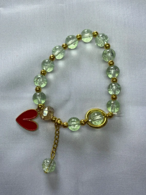 Mint green charm bracelet for girls