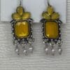 oxidised-stone-pearl-dangle-earrings-yellow