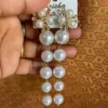 Pearl drop dangle earrings for women elegant party wear jewelry