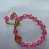 Pink kids charm bracelet for girls