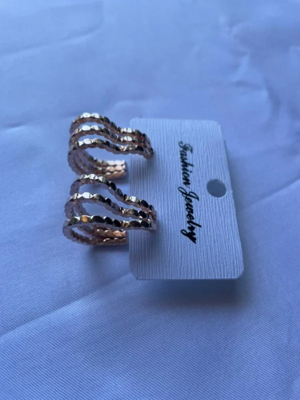 Rose Gold Layered Stud Earrings for Women Fashion Jewellery India