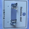Stainless Steel Butterfly Stud Earrings for Women Silver Tone