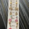12 pair stud earrings set for women and girls