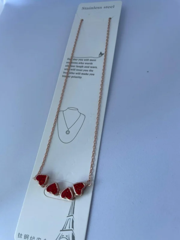 2 in 1 heart clover pendant necklace for women