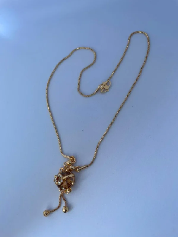 Crystal drop pendant necklace for women and girls