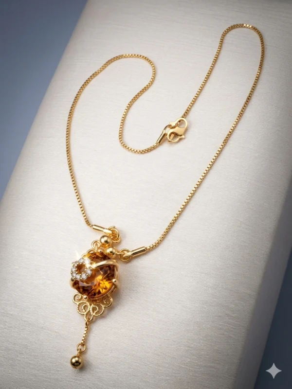 Crystal Drop Pendant Necklace for Women & Girls