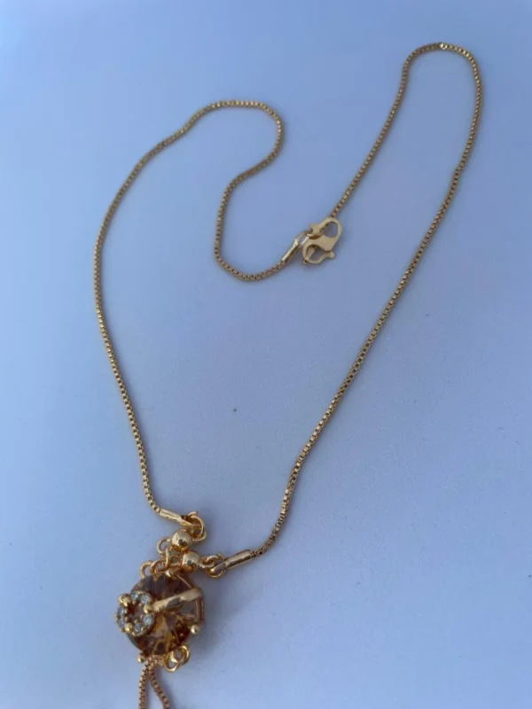 Crystal drop pendant necklace for women and girls