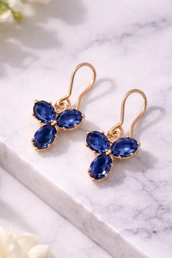 crystal flower earrings for women