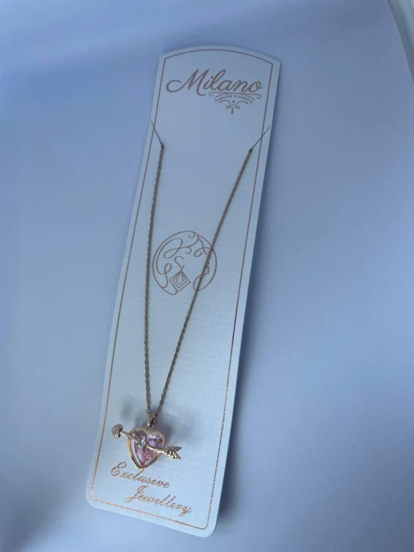 Heart arrow pendant necklace for women and girls