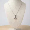 Crystal lady pendant necklace for women and girls in silver tone