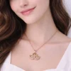 Crystal swan pendant necklace for women and girls with sparkling stones