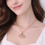 Crystal swan pendant necklace for women and girls with sparkling stones