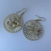 Floral crystal round earrings for women and girls