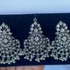 oxidised earrings set with maang tikka for women